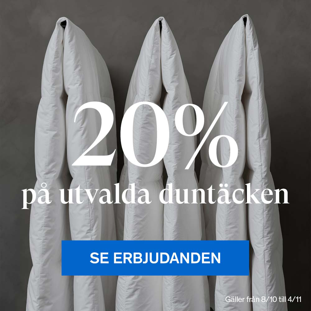 -20% på utvalda duntäcken